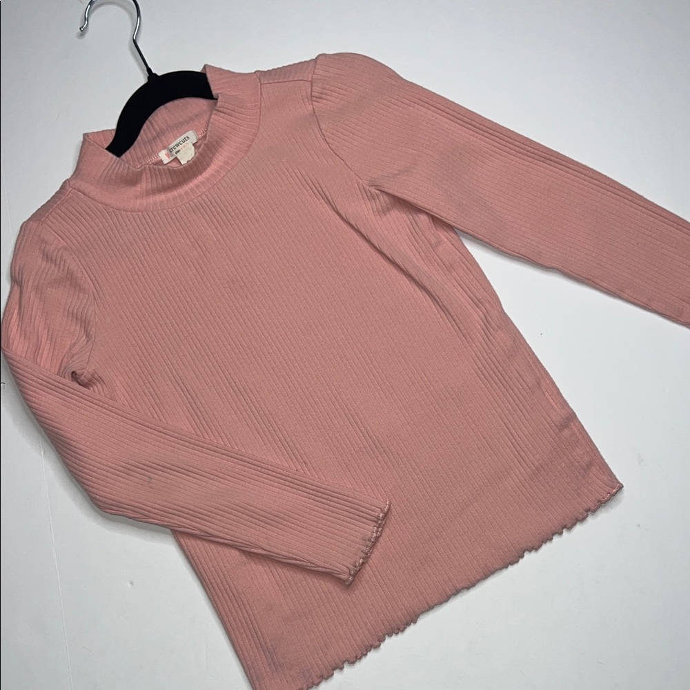 Crewcuts Pink Ribbed Long Sleeve Tee - Picture 3 of 7